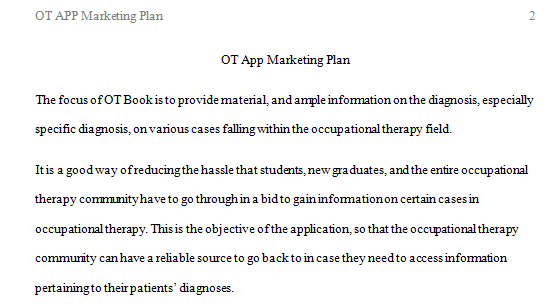 Occupational Therapy app marketing plan