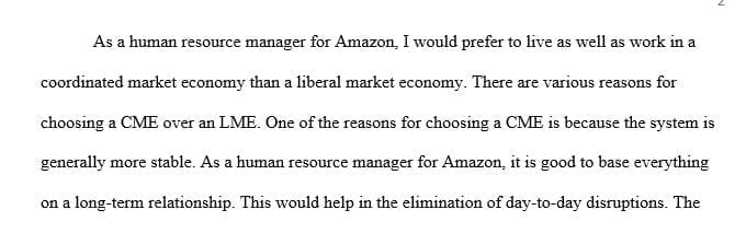Imagine yourself as a human resource manager (HRM) for Amazon.