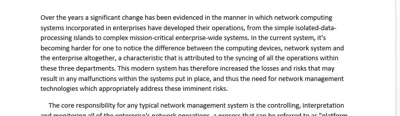 Write your reflection on the network management architecture from the research paper