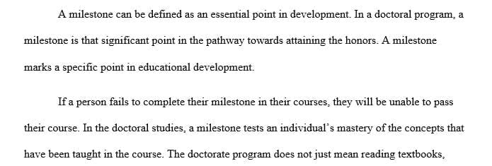 Using the Dissertation Pathway Milestones located in the Doctoral Center